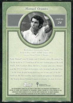 2020 Topps Transcendent Tennis Hall of Fame Collection #24 Manuel Orantes Back