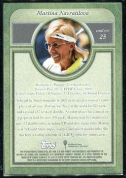 2020 Topps Transcendent Tennis Hall of Fame Collection #25 Martina Navratilova Back