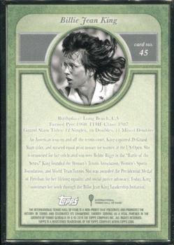 2020 Topps Transcendent Tennis Hall of Fame Collection #45 Billie Jean King Back