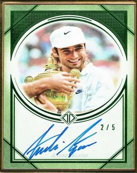 2020 Topps Transcendent Tennis Hall of Fame Collection - Framed Transcendent Collection Autographs Emerald #TCA-AA Andre Agassi Front