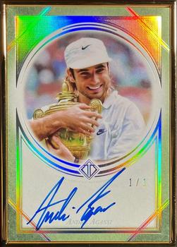 2020 Topps Transcendent Tennis Hall of Fame Collection - Framed Transcendent Collection Autographs Platinum #TCA-AA Andre Agassi Front