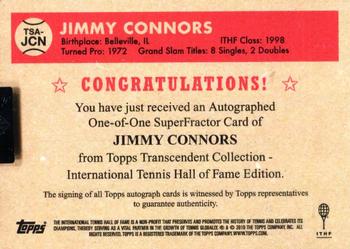 2020 Topps Transcendent Tennis Hall of Fame Collection - 1952 Topps SuperFractor Autographs #TSA-JIC Jimmy Connors Back