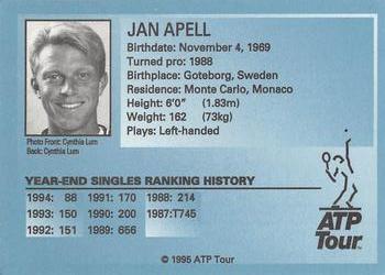 1995 ATP Tour #NNO Jan Apell Back