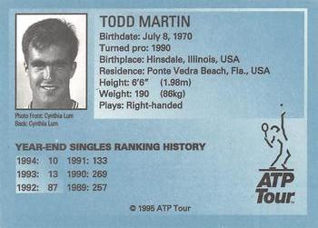 1995 ATP Tour #NNO Todd Martin Back