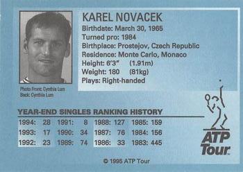 1995 ATP Tour #NNO Karel Novacek Back