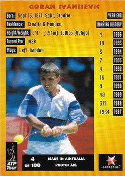 1997 Intrepid Bring it On ATP Tour #4 Goran Ivanisevic Back