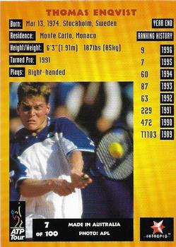 1997 Intrepid Bring it On ATP Tour #7 Thomas Enqvist Back