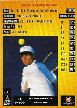 1997 Intrepid Bring it On ATP Tour #13 Jan Siemerink Back