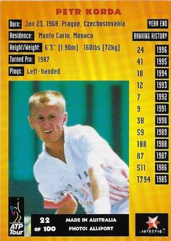 1997 Intrepid Bring it On ATP Tour #22 Petr Korda Back