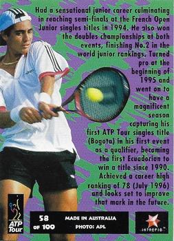 1997 Intrepid Bring it On ATP Tour #58 Nicolas Lapentti Back