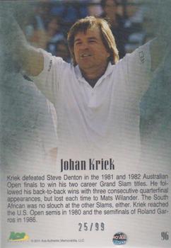 2011 Ace Authentic EX - Base Autographs #96 Johan Kriek Back