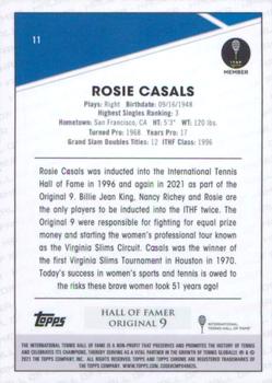 2021 Topps Chrome #11 Rosie Casals Back