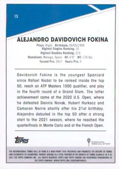 2021 Topps Chrome #15 Alejandro Davidovich Fokina Back