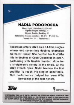 2021 Topps Chrome #56 Nadia Podoroska Back