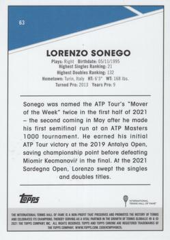 2021 Topps Chrome #63 Lorenzo Sonego Back