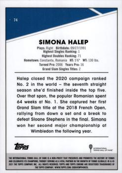 2021 Topps Chrome #74 Simona Halep Back