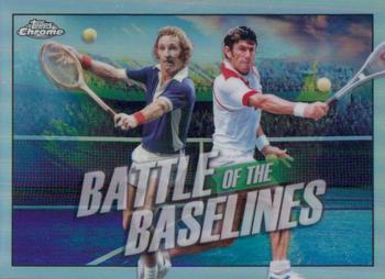 2021 Topps Chrome - Battle of the Baselines #BB-1 Ken Rosewall / Rod Laver Front