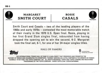2021 Topps Chrome - Battle of the Baselines #BB-5 Margaret Smith Court / Rosie Casals Back
