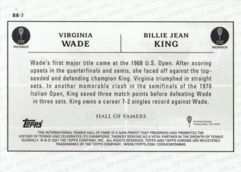 2021 Topps Chrome - Battle of the Baselines #BB-7 Virginia Wade / Billie Jean King Back