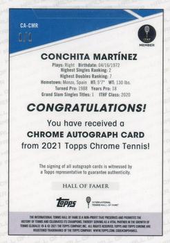 2021 Topps Chrome - Chrome Autographs SuperFractor #CA-CMR Conchita Martinez Back