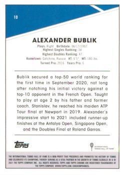 2021 Topps Chrome - B&W Mini-Diamond #10 Alexander Bublik Back