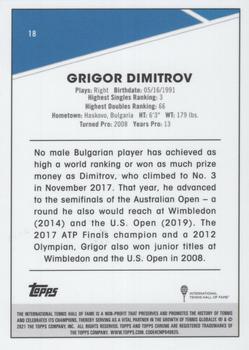 2021 Topps Chrome - B&W Mini-Diamond #18 Grigor Dimitrov Back