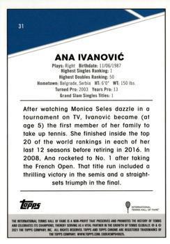 2021 Topps Chrome - B&W Mini-Diamond #31 Ana Ivanović Back
