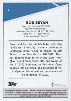 2021 Topps Chrome - Clay Court #9 Bob Bryan Back