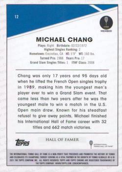 2021 Topps Chrome - Clay Court #12 Michael Chang Back