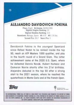 2021 Topps Chrome - Clay Court #15 Alejandro Davidovich Fokina Back
