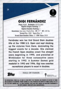 2021 Topps Chrome - Clay Court #24 Gigi Fernández Back