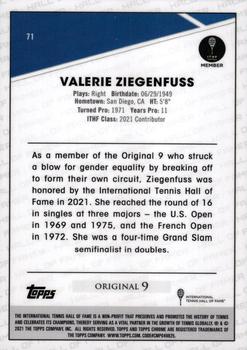 2021 Topps Chrome - Clay Court #71 Valerie Ziegenfuss Back