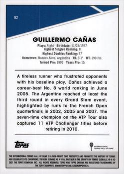2021 Topps Chrome - Clay Court #92 Guillermo Cañas Back