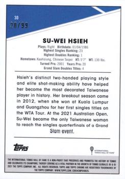 2021 Topps Chrome - Blue RayWave #30 Su-Wei Hsieh Back