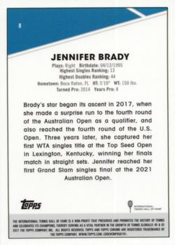 2021 Topps Chrome Sapphire #8 Jennifer Brady Back