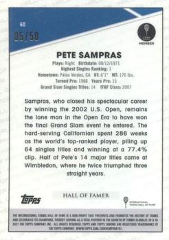 2021 Topps Chrome Sapphire - Gold #60 Pete Sampras Back