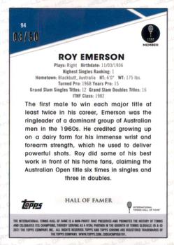 2021 Topps Chrome Sapphire - Gold #94 Roy Emerson Back