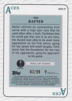 2021 Topps Chrome Sapphire - Aces White #ACE-17 Pat Rafter Back