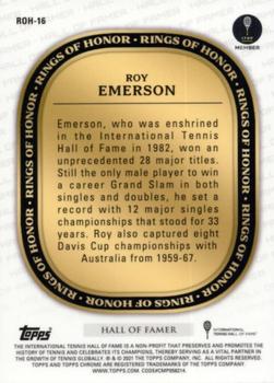 2021 Topps Chrome Sapphire - Rings of Honor #ROH-16 Roy Emerson Back