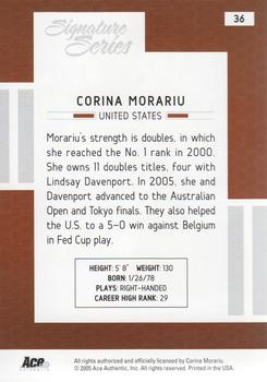 2005 Ace Authentic Signature Series #36 Corina Morariu Back