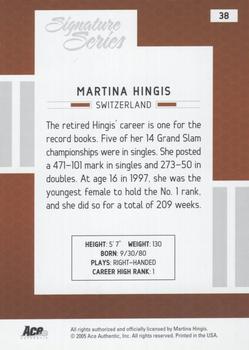 2005 Ace Authentic Signature Series #38 Martina Hingis Back