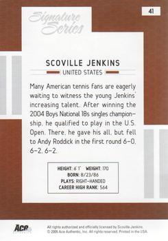 2005 Ace Authentic Signature Series #41 Scoville Jenkins Back