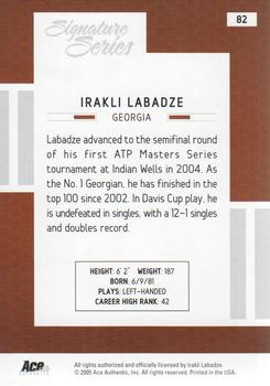 2005 Ace Authentic Signature Series #82 Irakli Labadze Back