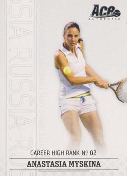 2006 Ace Authentic Grand Slam #1 Anastasia Myskina Front