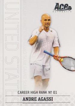 2006 Ace Authentic Grand Slam #2 Andre Agassi Front