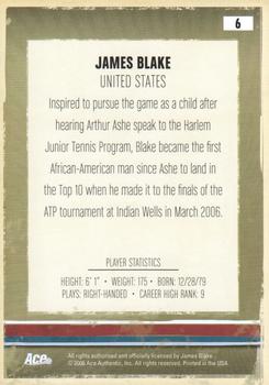 2006 Ace Authentic Heroes & Legends #6 James Blake Back