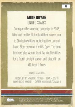 2006 Ace Authentic Heroes & Legends #9 Mike Bryan Back