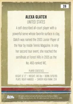 2006 Ace Authentic Heroes & Legends #28 Alexa Glatch Back