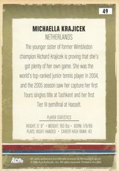2006 Ace Authentic Heroes & Legends #49 Michaella Krajicek Back