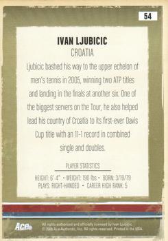 2006 Ace Authentic Heroes & Legends #54 Ivan Ljubicic Back